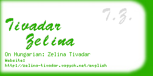 tivadar zelina business card